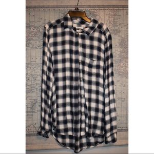 Navy and White American Eagle Flannel